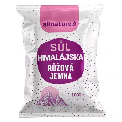 Allnature himalájská sůl růžová hrubá 1 kg – Zboží Dáma