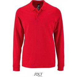 SOL's Collection polokošile Perfect LSL Men dlouhý rukáv pánská COT-25208700401 Červená