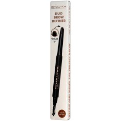 Makeup Revolution Duo Brow Definer precizní tužka na obočí Brown 0,15 g