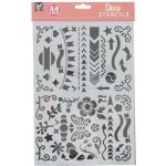 Grafix Šablony 4 ks ornamenty – Zboží Dáma