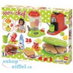 Écoiffier vaflovač 100% Chef s mixérem kávovarem a vaflemi 3+28 doplnků – Zboží Mobilmania