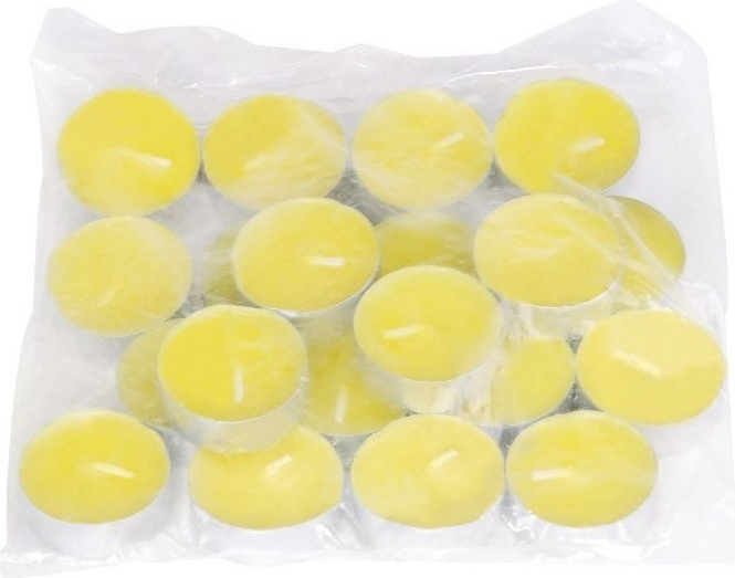 Citronella Repelentní vonné čajové svíčky proti komárům, v sáčku 20 kusů