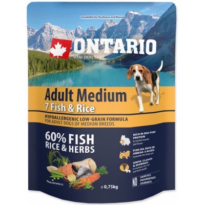 Ontario Adult Medium 7 Fish & Rice 2 x 0,75 kg – Zboží Mobilmania