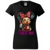 Dámské tričko s potiskem Dámské Tričko Minnie Drink Time Černá