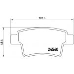 Sada brzdových destiček, kotoučová brzda BREMBO P 61 085 | Zboží Auto