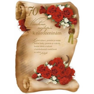 ARGUS Přání k 70. narozeninám 15-8005c70 – Zboží Mobilmania