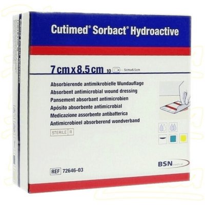 Cutimed Sorbact Hydro antim.hydroak.kr.7 x 8.5 cm 10 k – Zboží Dáma