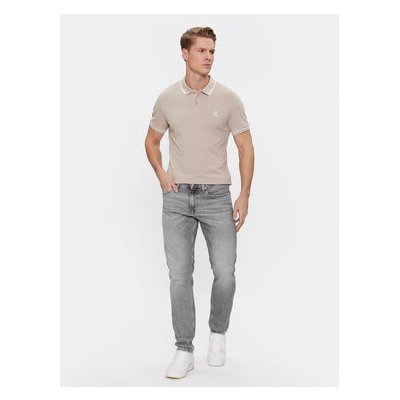Calvin Klein Jeans polokošile J30J315603 Béžová – Zboží Mobilmania