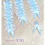 Saténové svatební vývazky V26 (Light Misty Blue) – Sleviste.cz