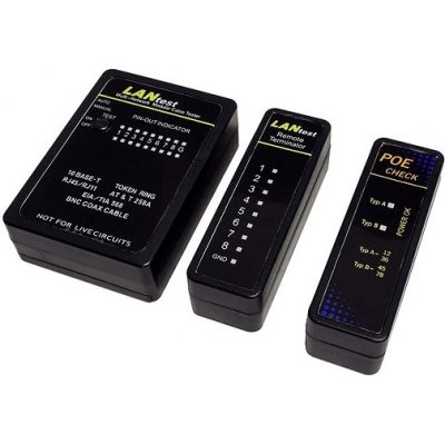 Value Tester kabeláže (RJ45, RJ12, BNC) + PoE tester (13.99.3003) – Zboží Mobilmania