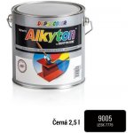 Alkyton hladký lesklý RAL 9005 černá 2,5L – Zboží Mobilmania