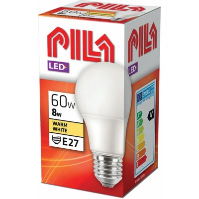 PILA LED žárovka E27 A60 FR 8,5W 60W teplá bílá 2700K – Zboží Mobilmania