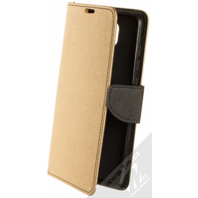 Pouzdro 1Mcz Fancy Book Xiaomi Redmi Note 9 zlatá černé – Zboží Mobilmania