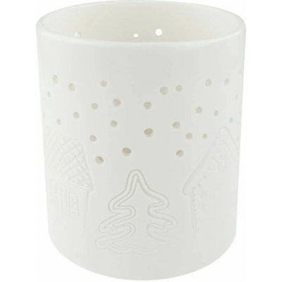 Anděl Přerov Svícen porcelánový Domky 11 x 13,5 x 11 cm – Hledejceny.cz