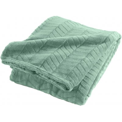 Douceur d'intérieur Flanelový přehoz 180 x 220 cm ARYA zelený – Sleviste.cz