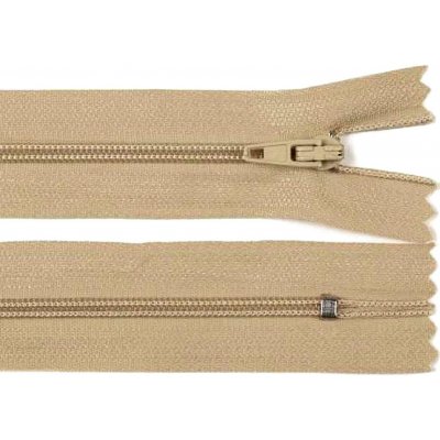 Spirálový zip No 3 délka 25 cm pinlock Varianta: 308 hnědá přírodní, Balení: 1 ks – Hledejceny.cz