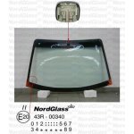 NordGlass Čelní sklo - zelené / modrý pruh ASNG 4422AGNBL