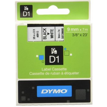 Dymo 40913 černý tisk/bílý podklad, 7m, 9mm