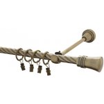 GARNÝŽE-HEBR Garnýž kroucená Capri mosaz jednoduchá 400 cm – Sleviste.cz