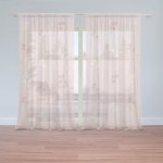 Sablio Záclony Bílé a růžové květy: 2ks 150x250cm – Hledejceny.cz