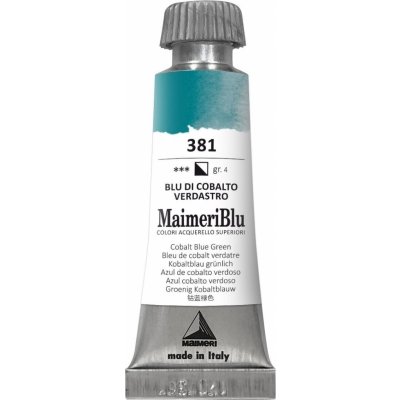 Maimeri Blu Akvarelová barva Cobalt Blue Greenish 381 12 ml 1 ks – Hledejceny.cz