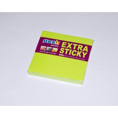 Stick´n Bloček samolepící Extra Sticky, 76x76 mm, 90 lístků, neon zelený /21672/ – Hledejceny.cz