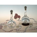 DT GLASS Skleněná láhev s Výdutí 0,2l Holubičky skleněná slivovice 42% – Zboží Dáma