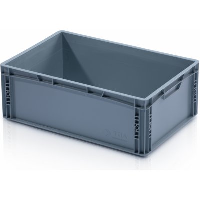 TBA Plastová Euro přepravka 600 x 400 x 220 cmmm plný úchyt – Zboží Dáma