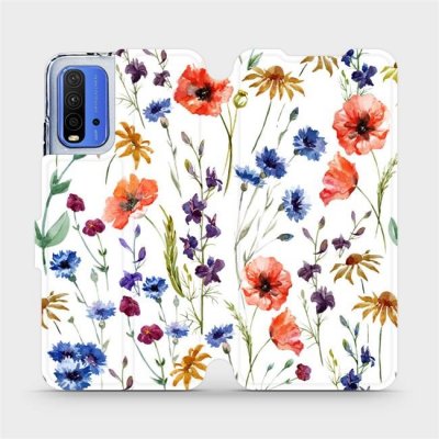 Pouzdro Mobiwear Flip Xiaomi Redmi 9T - MP04S Luční kvítí - výprodej – Zbozi.Blesk.cz