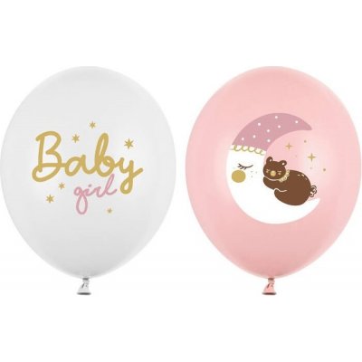 PartyDeco Balónky latexové Baby Girl mix – Zboží Dáma