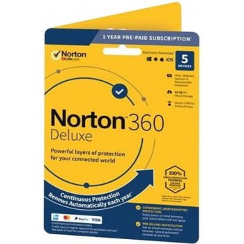 Norton 360 DELUXE 50GB 5 lic. 1 rok (21415000)