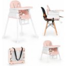 Jídelní židlička 3v1 Ecotoys růžová