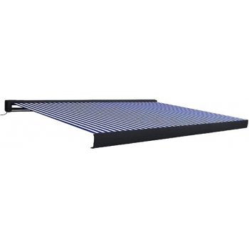 Greatstore Kazetová markýza s motorem 300 x 250 cm modro-bílá od 16 689 Kč  - Heureka.cz