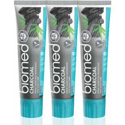 BIOMED Charcoal 3 x 100 g – Hledejceny.cz