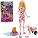 Mattel Barbie panenka a pejsek s invalidním vozíčkem – Zboží Mobilmania
