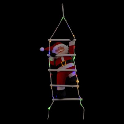 Fééric Lights and Christmas Santa Claus na žebříku LED osvětlení