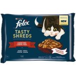 Felix Tasty Shreds s lososem a tuňákem ve šťávě 4 x 80 g – Zboží Mobilmania