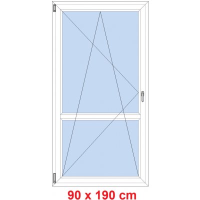 Soft Balkonové dveře s příčkou otevíravé a sklopné Winchester/Winchester levé 90 x 190 cm – Hledejceny.cz