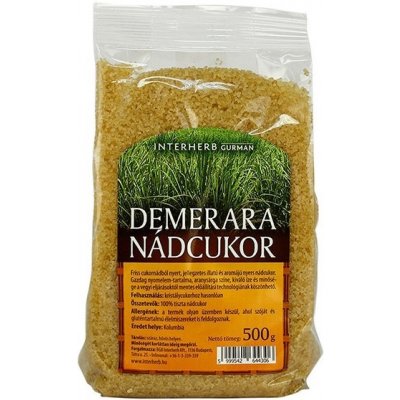 Interherb Gurman Třtinový cukr Demerara (500g) – Zbozi.Blesk.cz