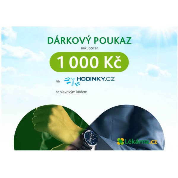 Dárkové poukazy Elektronický dárkový poukaz e-shopu Hodinky.cz v hodnotě 1000 Kč