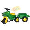 Šlapadlo Rolly Toys Šlapací tříkoka John Deere Trac přívěs + zvuk