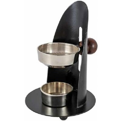 Nastavitelná vykuřovací pícka – černý a stříbrný kov a dřevo – Sleviste.cz