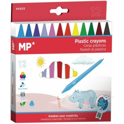Main Paper S.L. pastelky voskové Plastic crayons oboustranné sada 12 ks – Hledejceny.cz