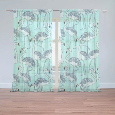 Záclony Plameňáci: 2 ks - 150x250 cm - Sablio – Hledejceny.cz