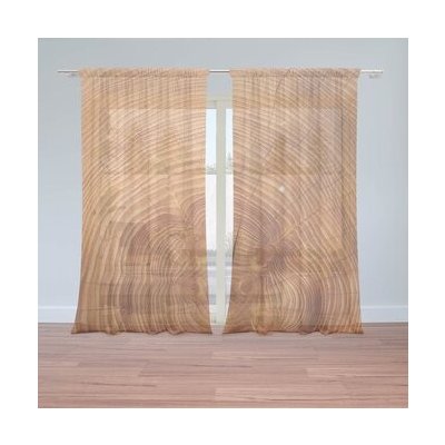 Sablio Záclony Dřevo 2: 2ks 150x250cm – Hledejceny.cz