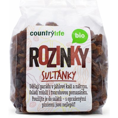 Country Life Rozinky sultánky BIO 500 g – Sleviste.cz