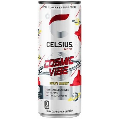 Celsius Vitaminizovaný energetický nápoj bez cukru s příchutí ovocného punče 355 ml – Sleviste.cz