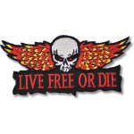 Moto nášivka Live free or die 8cm x 3cm – Sleviste.cz