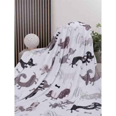 MKLuzkoviny.cz Deka mikroplyš Pejsci 150x200 – Sleviste.cz