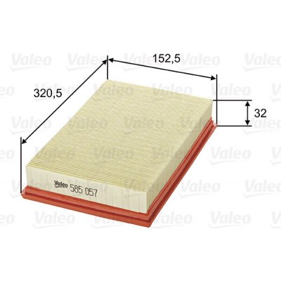 Vzduchový filtr VALEO 585057 – Hledejceny.cz